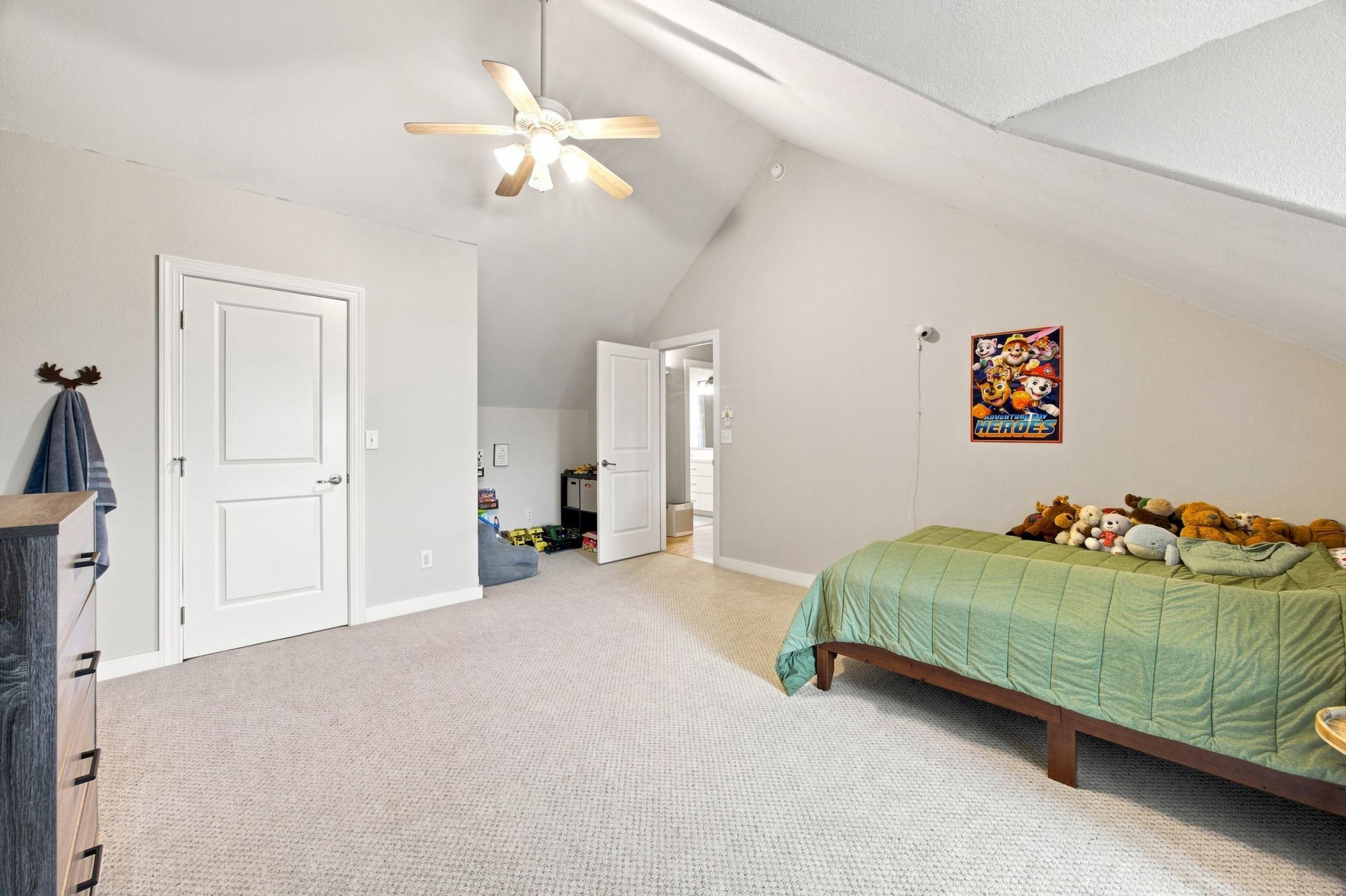 Upper Level Bedroom #3 with Walk-In Closet
