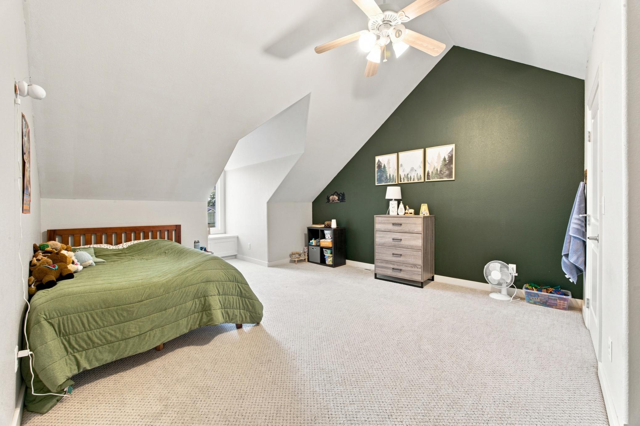 Upper Level Bedroom #3 with Walk-In Closet