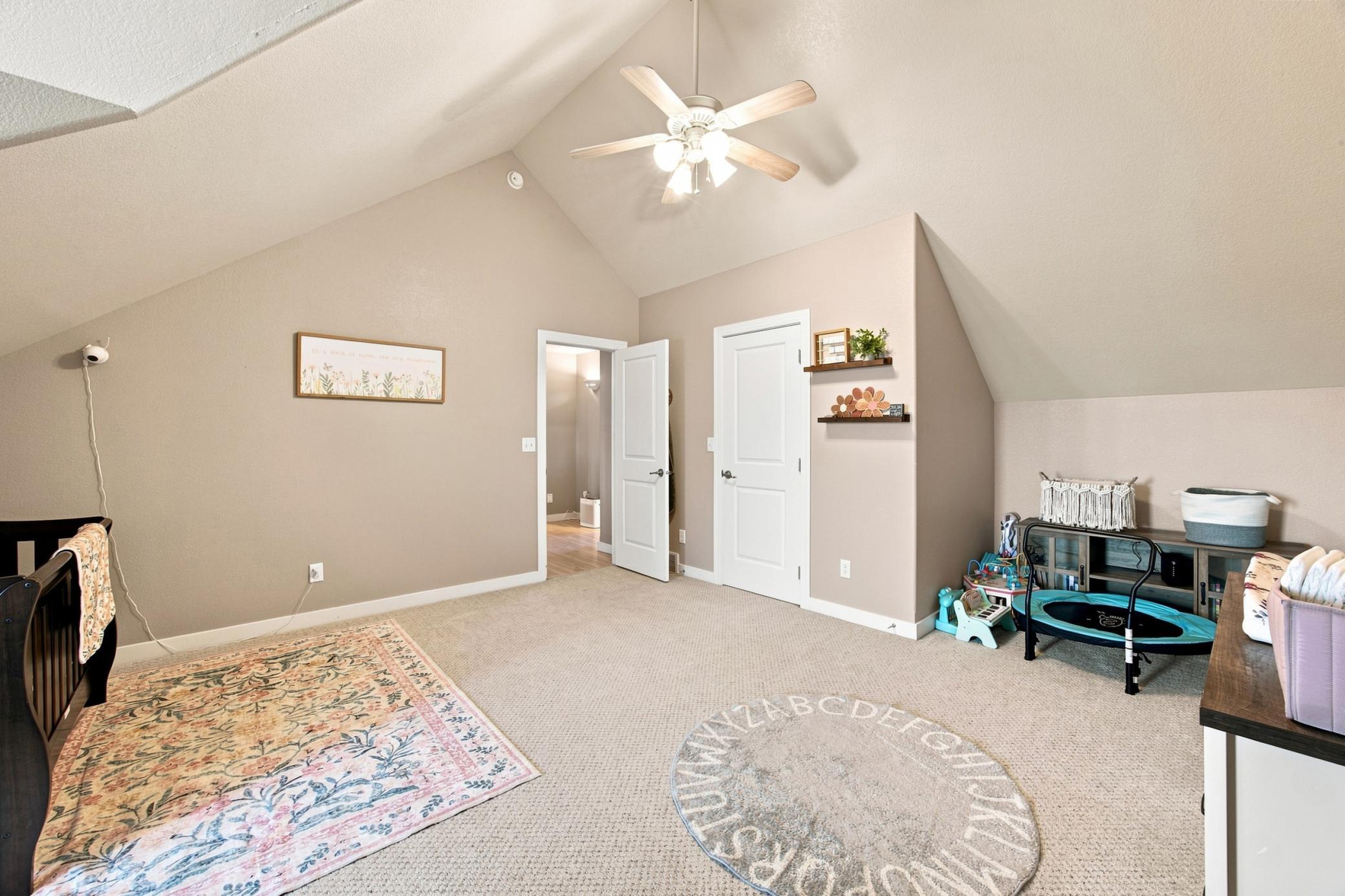 Upper Level Bedroom #2 with Walk-In Closet