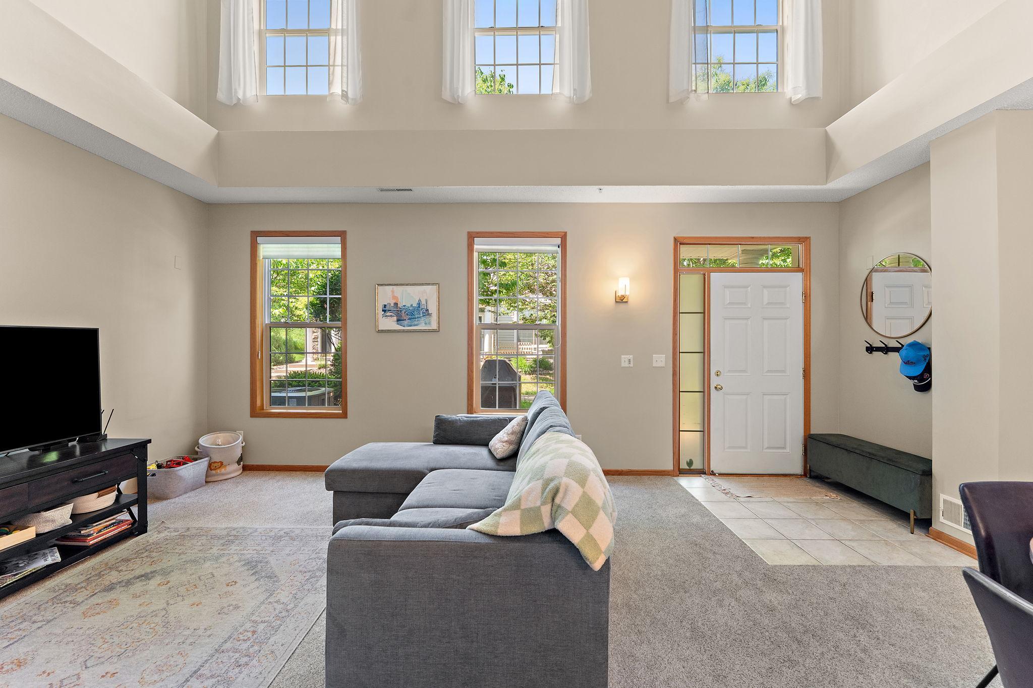 Living room foyer view! Staged.