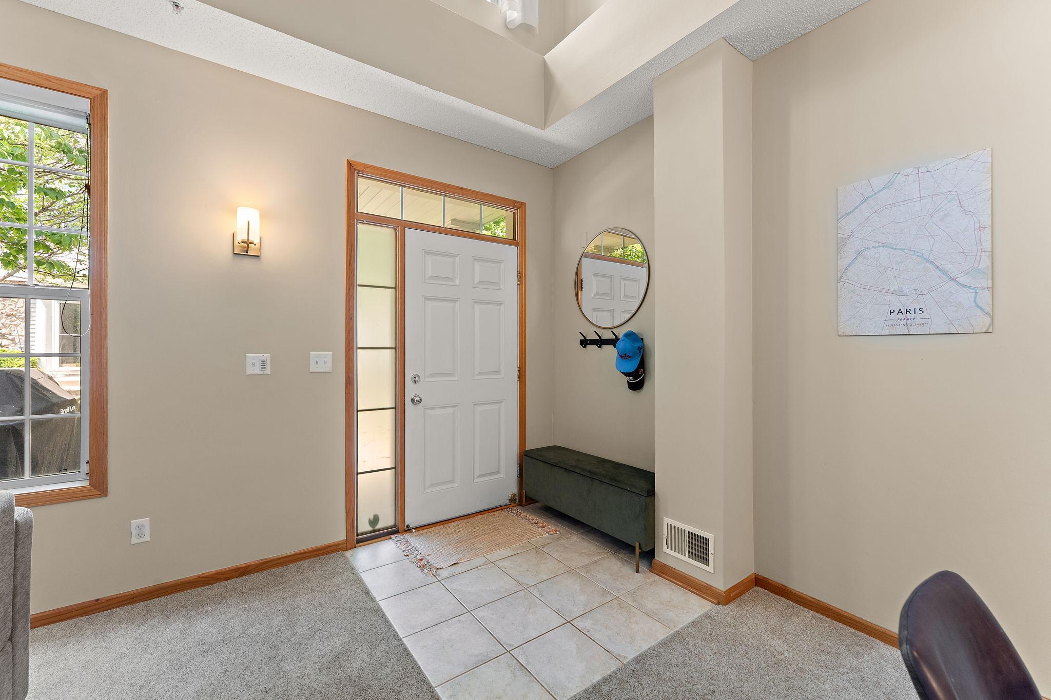 Spacious front entry!