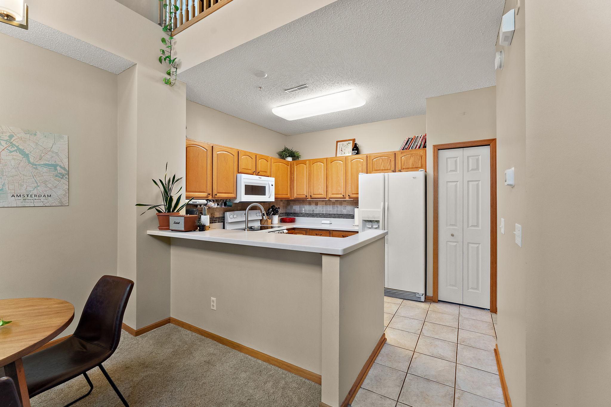 Easy to use kitchen! Staged