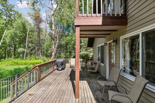 back deck with balcony