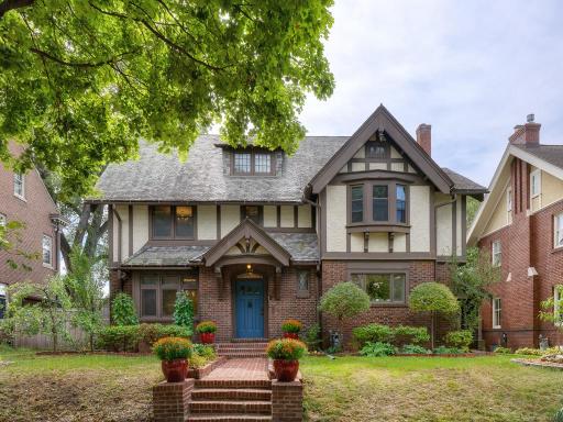 3 - Exterior Front, Handsome, 3 story Tudor on a sought after one-way street in prime Crocus Hill