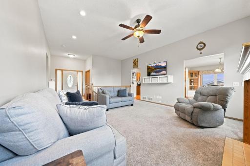 Living room view to foyer