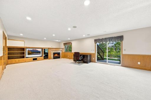 Finished walkout Basement with Gas fireplace