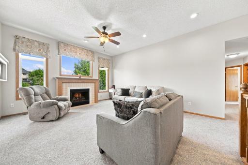 Living room with gas fireplace