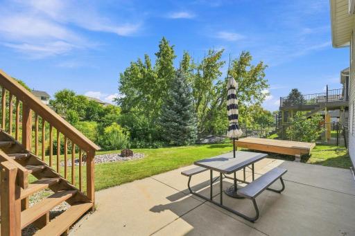 large patio perect for outdoor entertainment