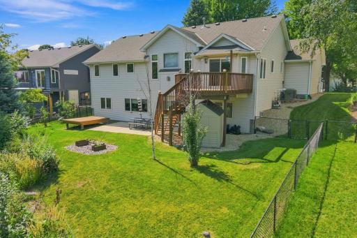 Beautiful backyard, shed, fenced, large deck and large patio