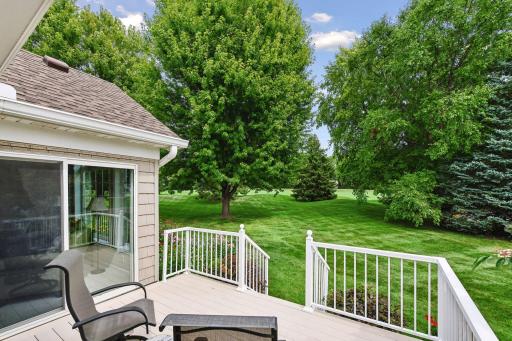 Great sized deck to enjoy the amazing backyard views