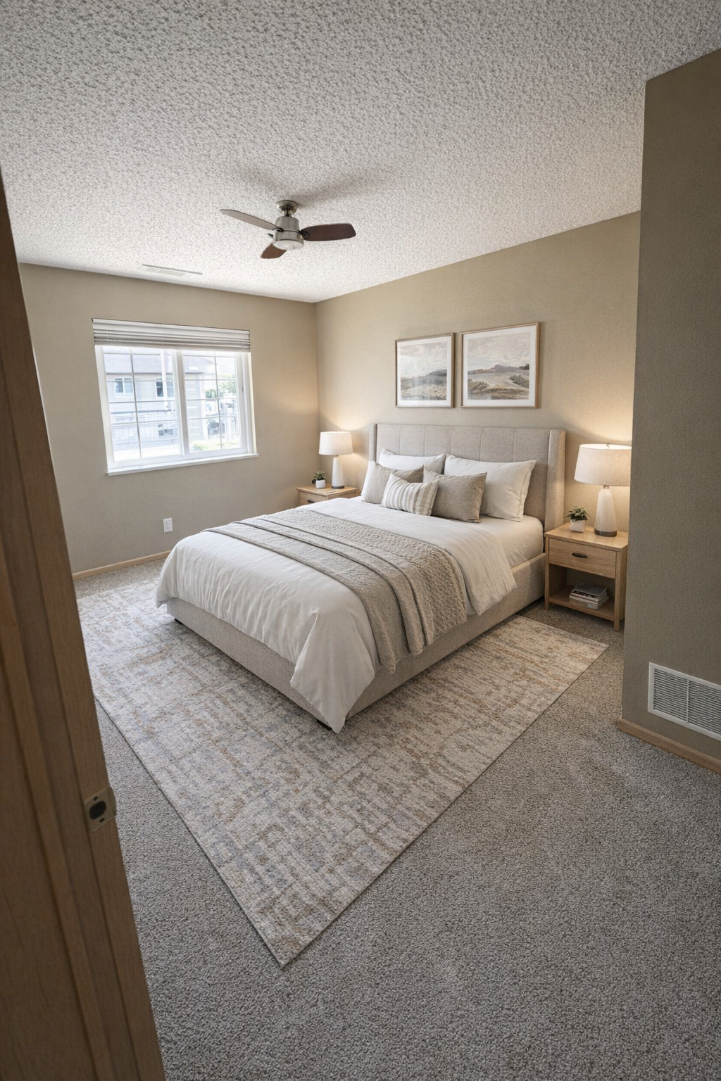 Virtually staged second bedroom