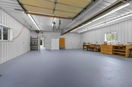 The "workshop" section has excellent space for any hobby or storage