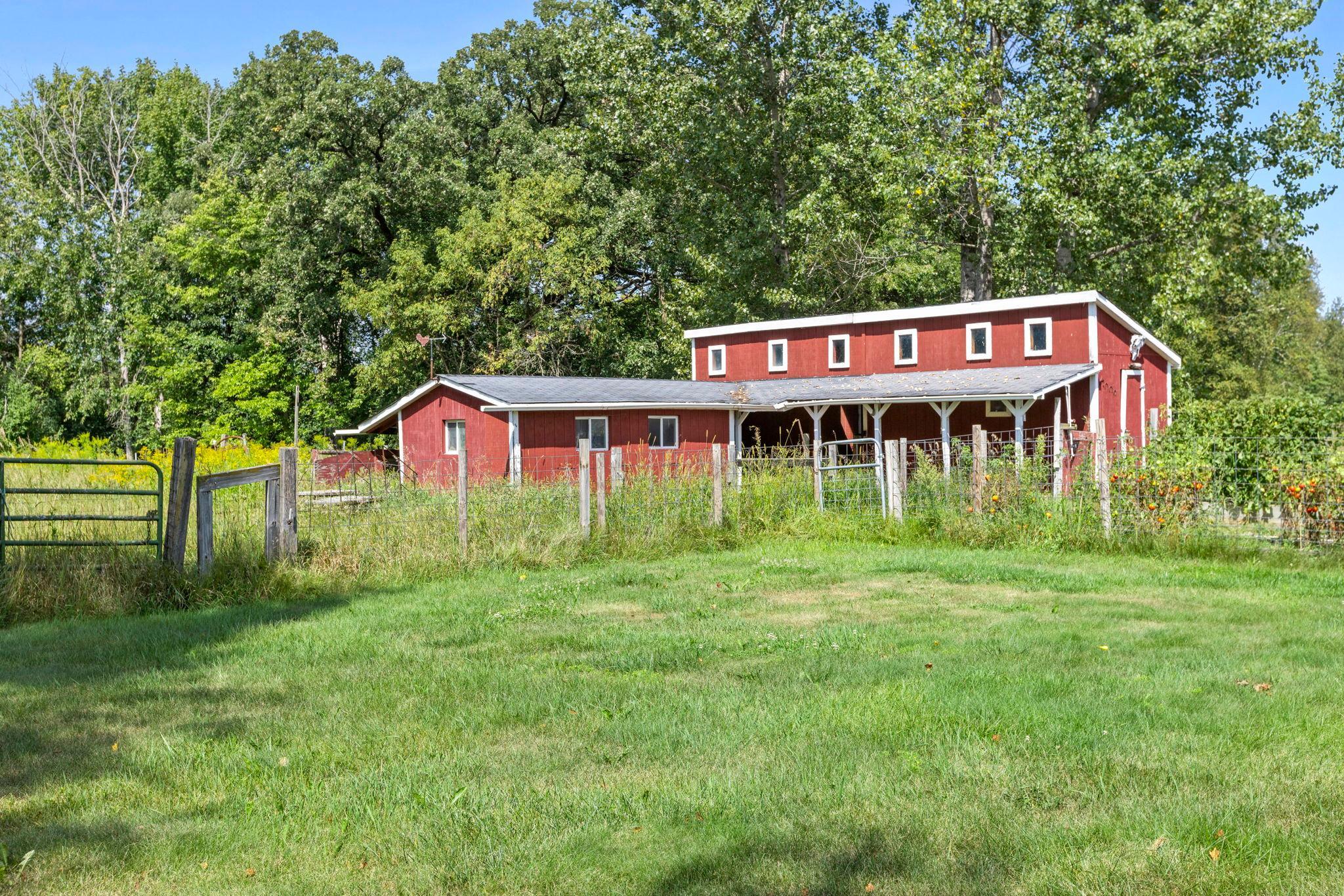 Expansive 8x30 coop was used for goats but has many possibilities