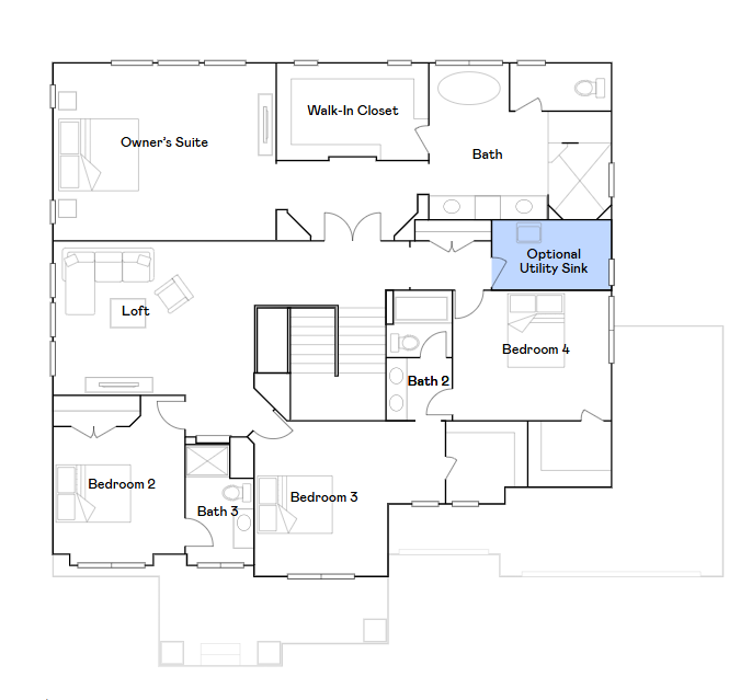 Upper level floorplan