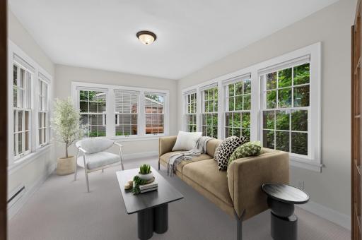 The main floor family room is a rare find in this area! Gorgeous! Virtual staging