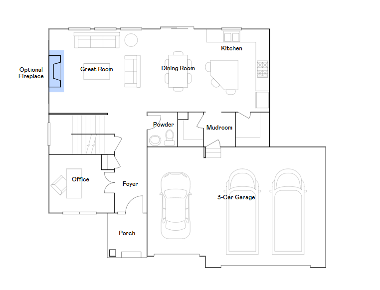 Sinclair main level floorplan