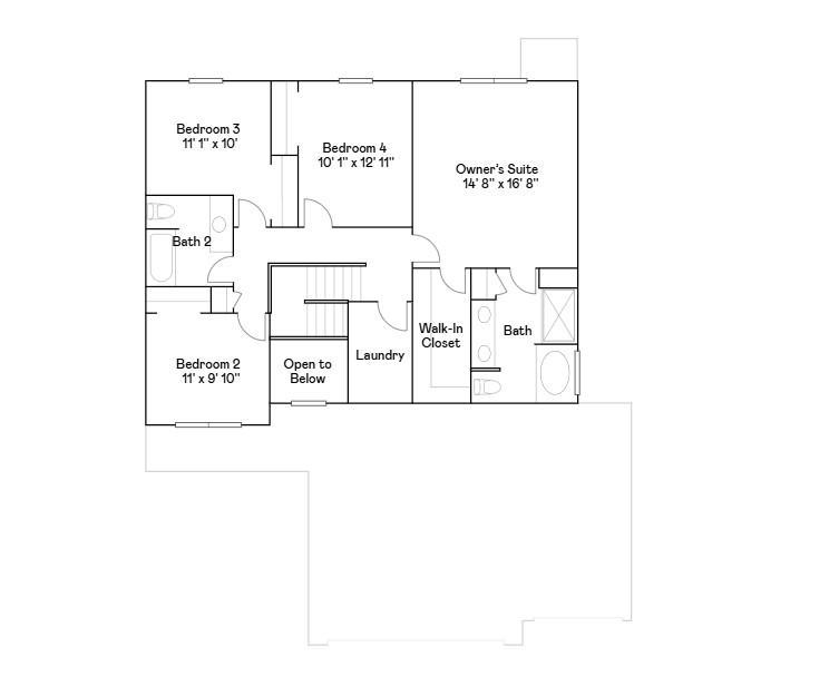 Springfield upper level floorplan