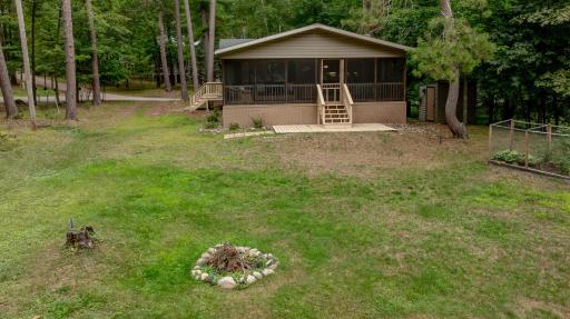 Porch & Firepit Area