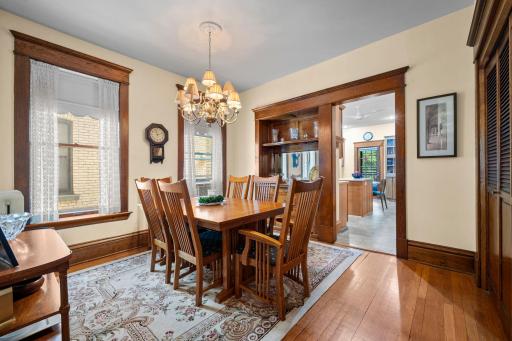 You'll love the charm of the era's woodwork throughout the condo