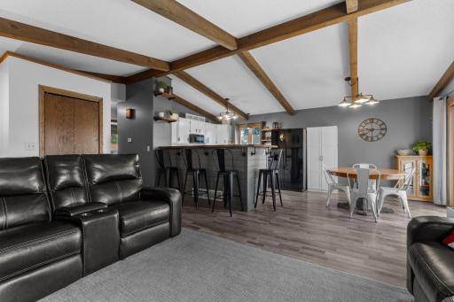 Open Living, Dining & Kitchen