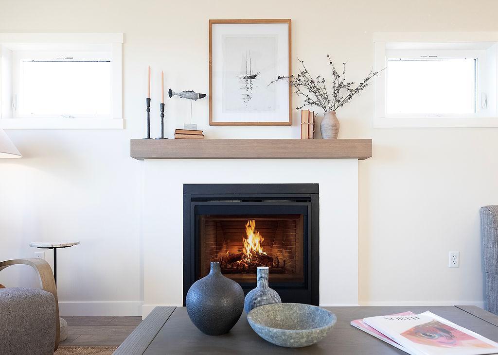 Cozy fireplace to keep you warm