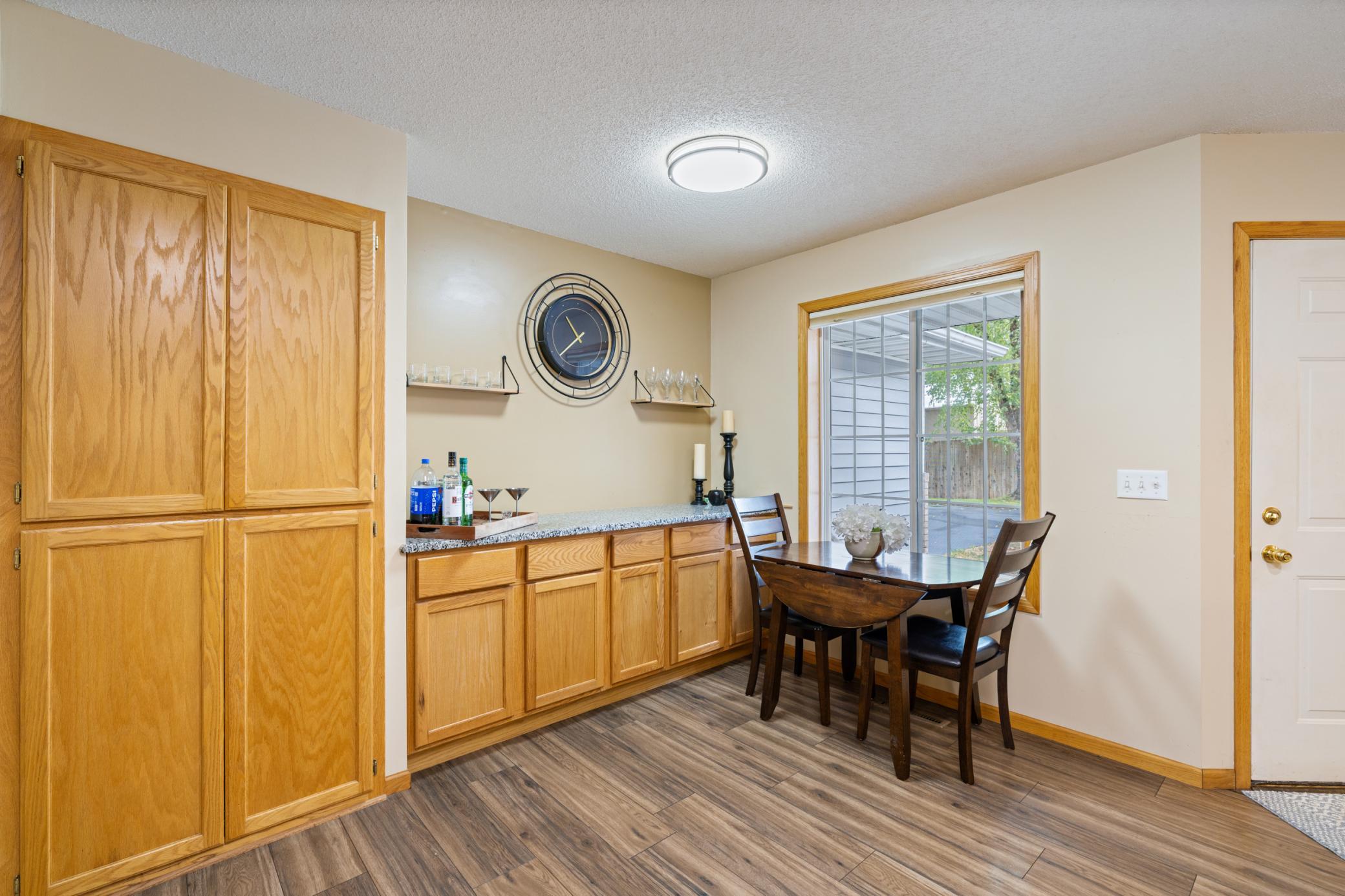 Huge pantry storage too.