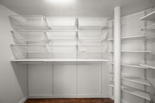 One of many closets with organizers