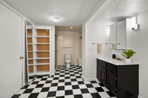 3/4 lower level bathroom
