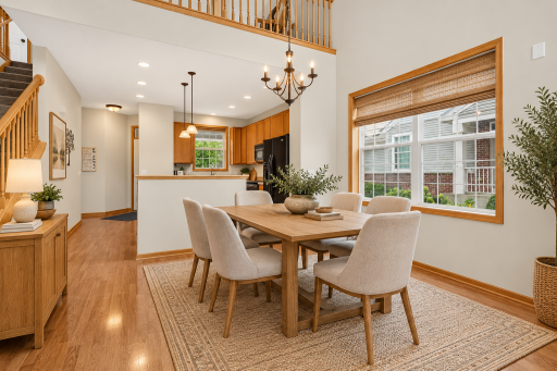 Dining room - Image has been virtually staged