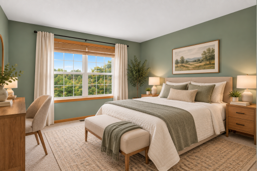 Upstairs bedroom 1 - Image has been virtually staged