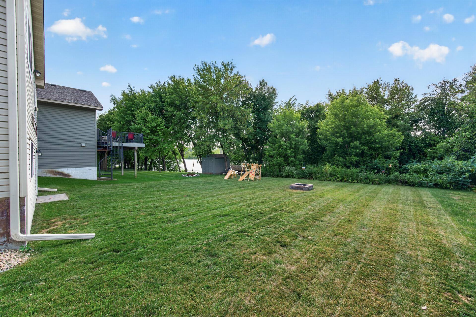 Backyard with woods instead of neighbors