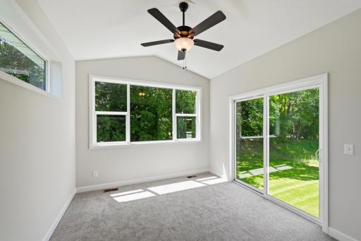 Four season porch with a future deck option from sliding glass door