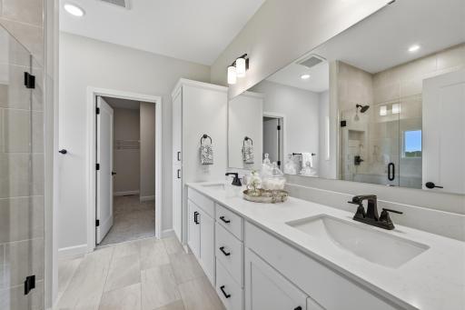 Luxury bathroom with double sinks