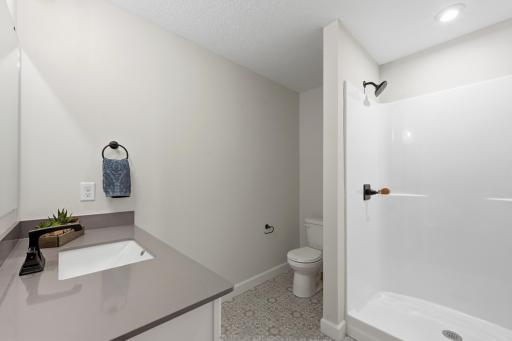 Lower level 3/4 bathroom