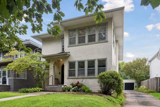 Up down duplex with rare driveway from street.