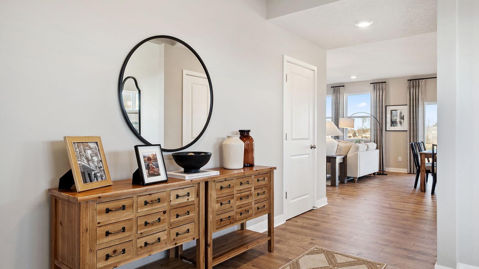 The large foyer makes for a welcoming entrance to this stunning home. Photo of model home, colors and finishes may vary.