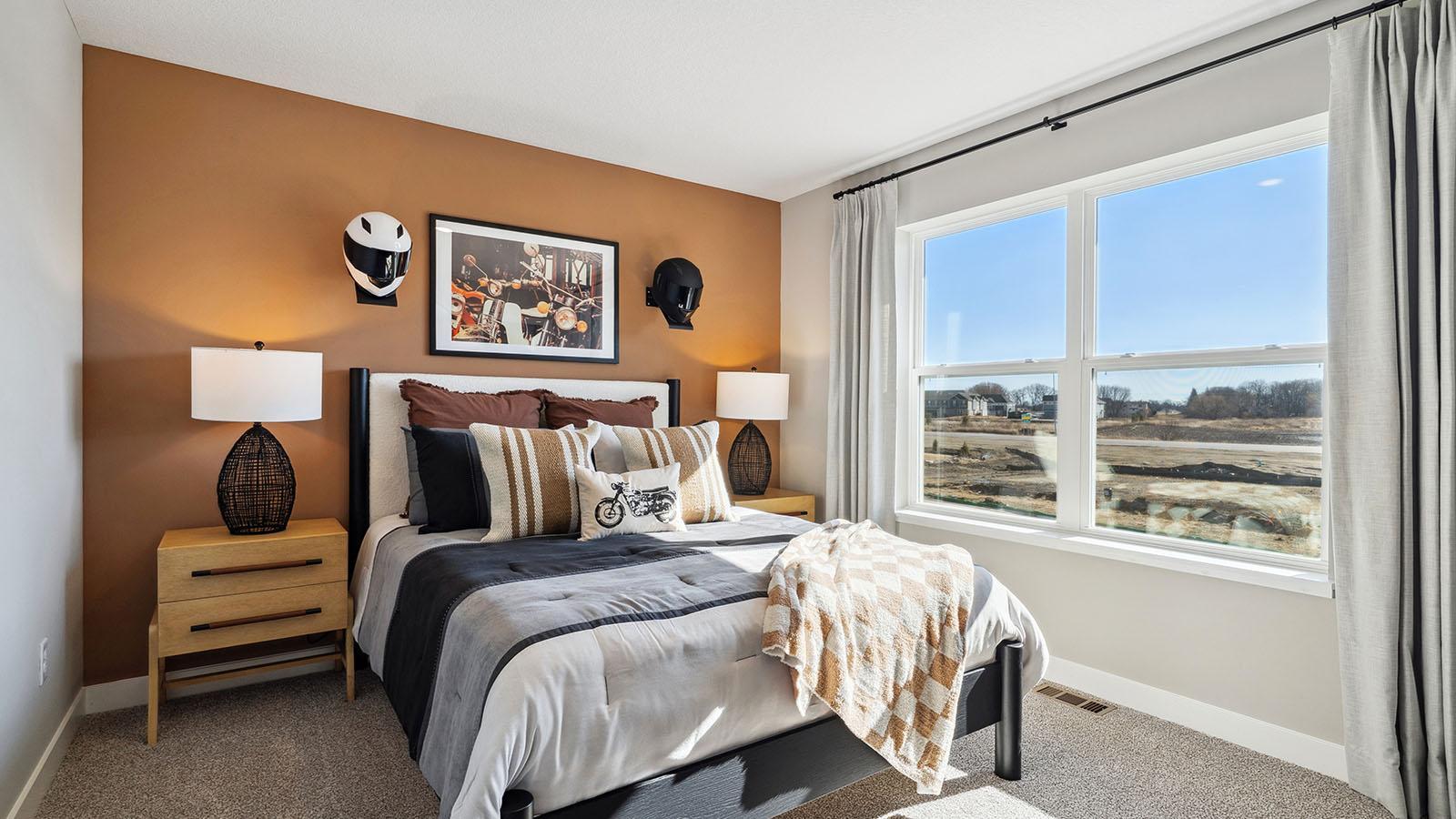 All three upper level bedrooms come with walk-in closets! Photo of model, colors and finishes may vary.