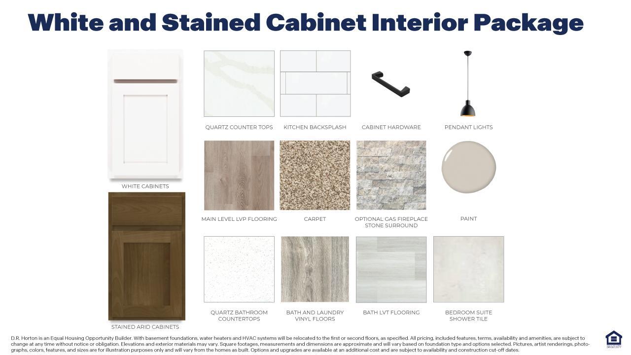 White and Stained Cabinets Interior Package.