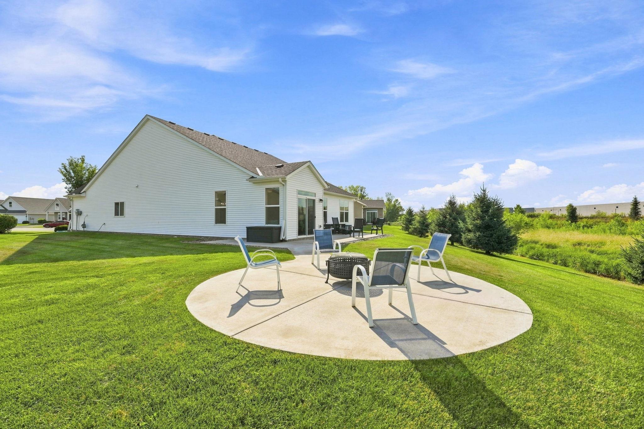 Awesome yard with TWO concrete patios