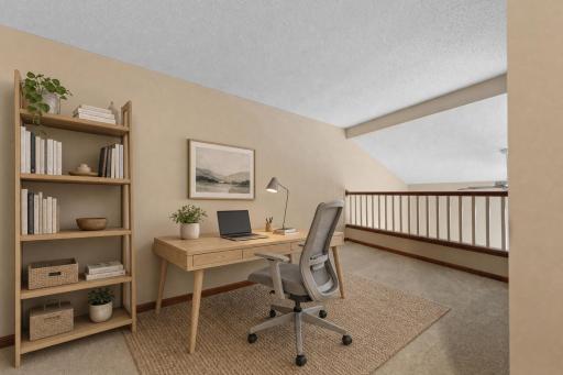Loft virtually staged