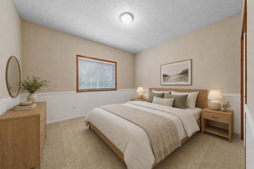Bedroom virtually staged