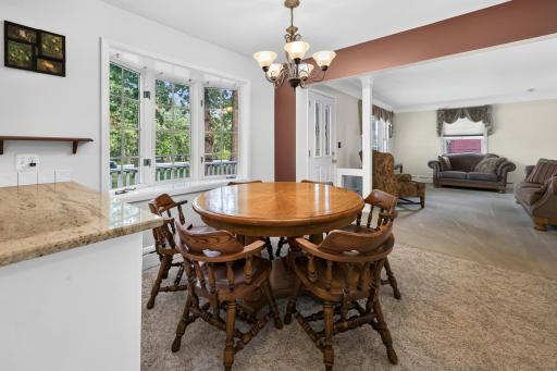 Informal Dining Room area with a bay window to bring in lots of natural light.