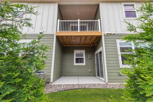 To enjoy the outside, this townhome has a covered deck off the primary bedroom, and a main level patio.