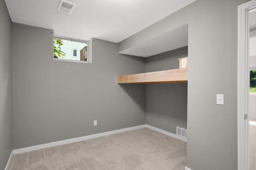 This is a fantastic flex space. Could be an office/exercise room. Add an egress window for a 6th bedroom!