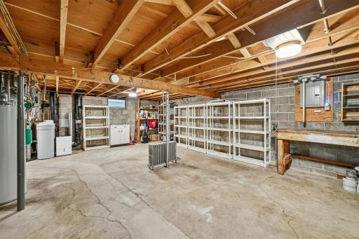 Large storage area in the basement