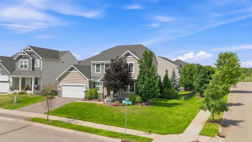 Another view of the home from a distance. To the right, take a short walk to Lion's Park and Long Lake Park and Beach!