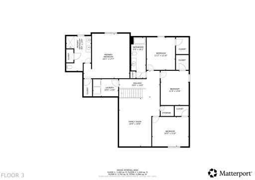 Westchester plan: Upper-level floorplan.