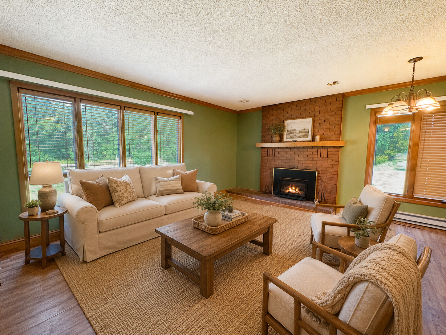 Virtually Staged Living Room