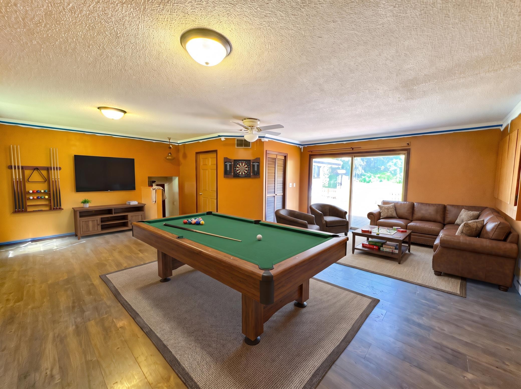 Virtually Staged Recreational Room