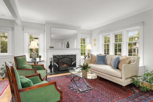 Stunning woodburning fireplace with new surround and hearth